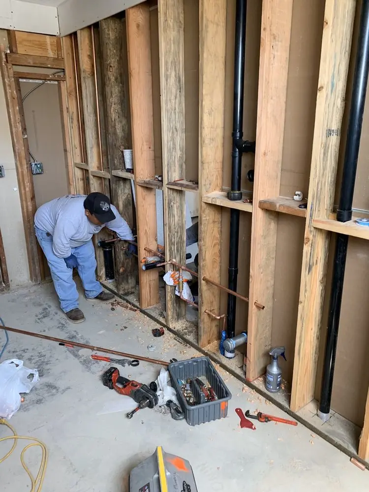 Commercial rough-in plumbing for Gas Line Repair in Bacton